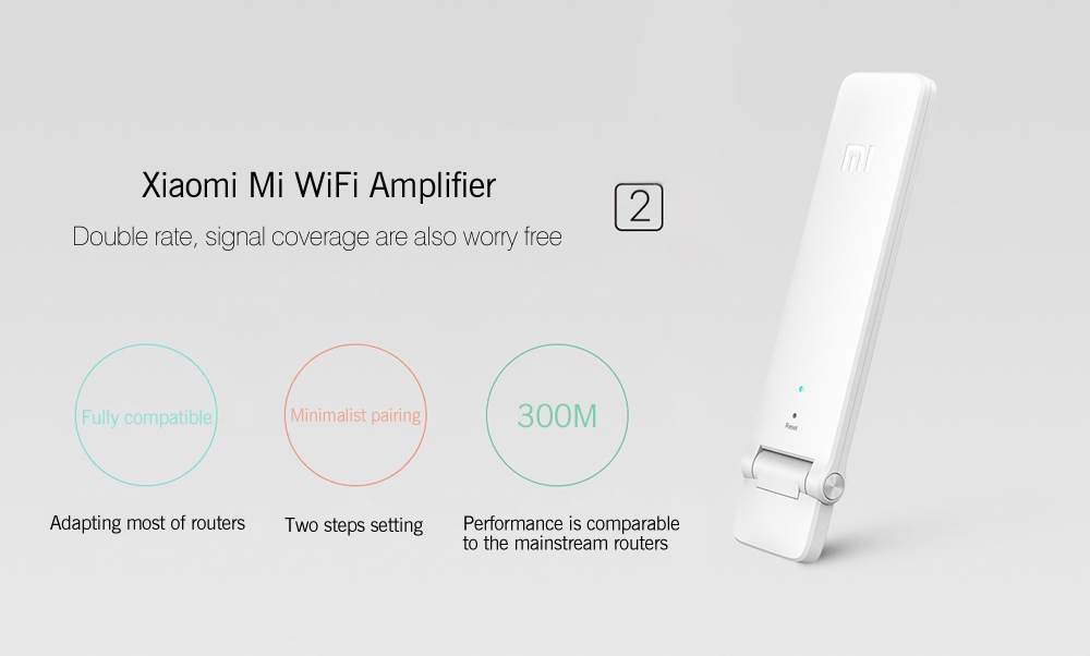 Xiaomi Mi 300Mbps WiFi Amplifier 2 Amplificador e Repetidor