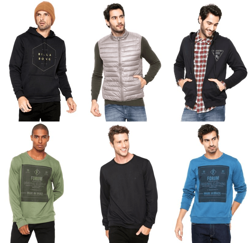 2 Moletons ou Malhas por R$ 169,90