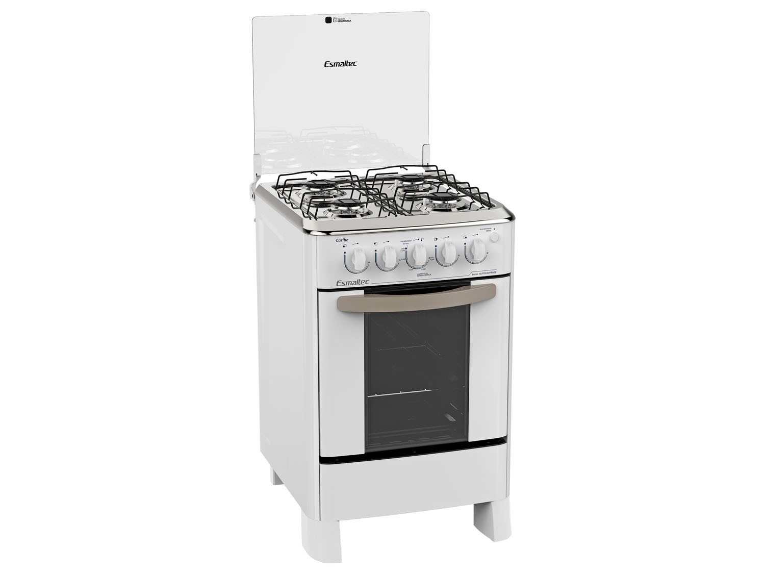 Fogão 4 Bocas Esmaltec Caribe – com Acendimento Automático Bivolt – Branco