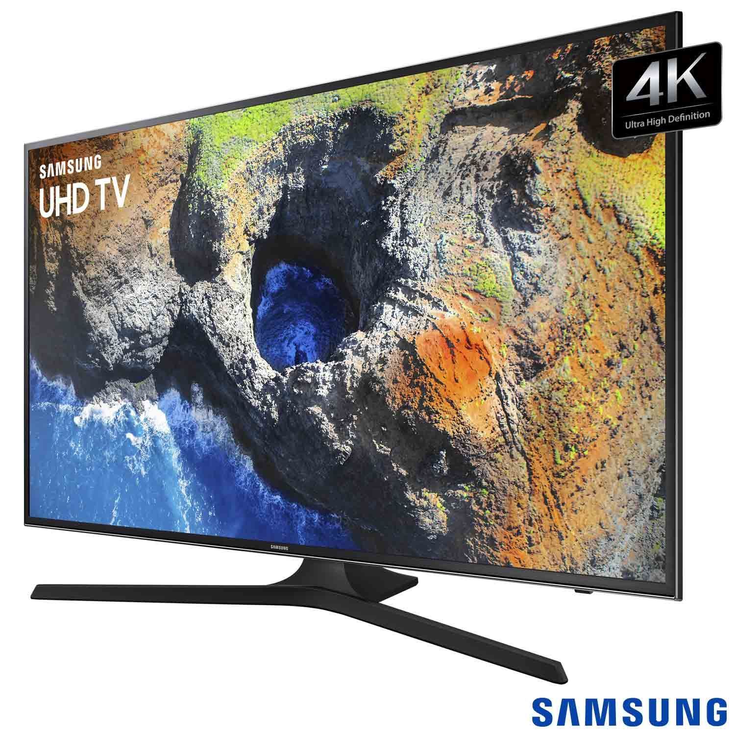 Smart TV 4K Samsung LED 55″ com HDR Premium, Smart Tizen, Espelhamento de Tela e Wi-Fi – UN55MU6100GXZD – SGUN55MU61PTO_PRD