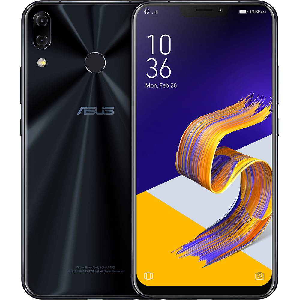 Smartphone Asus Zenfone 5 64GB Dual Chip Android Oreo Tela 6.2″ Snapdragon 636 Octacore 4G Câmera 12MP + 8MP (Dual Traseira) 3300mAh – Preto