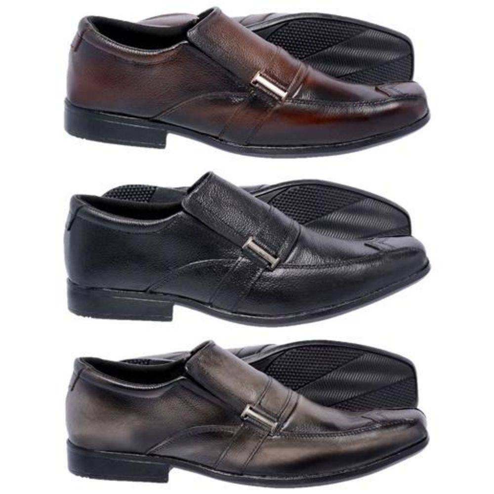 Kit 3 Sapatos Social Masculino Couro Style Shoes