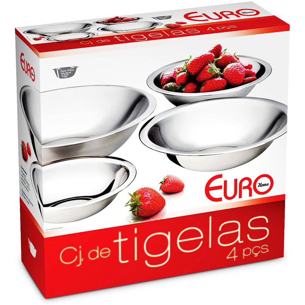 Conjunto de 4 Tigelas Rasas – Euro Home