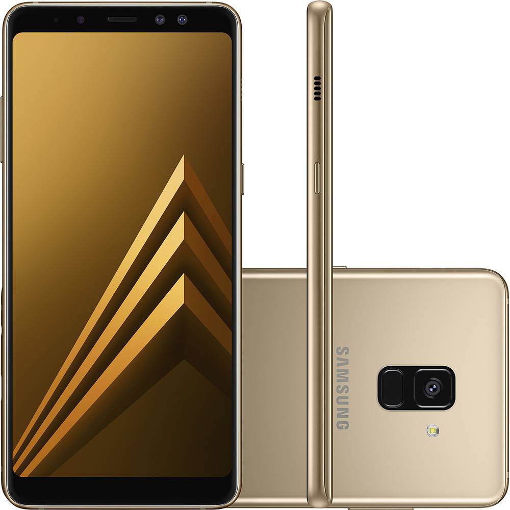 Smartphone Samsung Galaxy A8 Dual Chip Android 7.1 Tela 5.6″ Octa-Core 2.2GHz 64GB 4G Câmera 16MP – Dourado