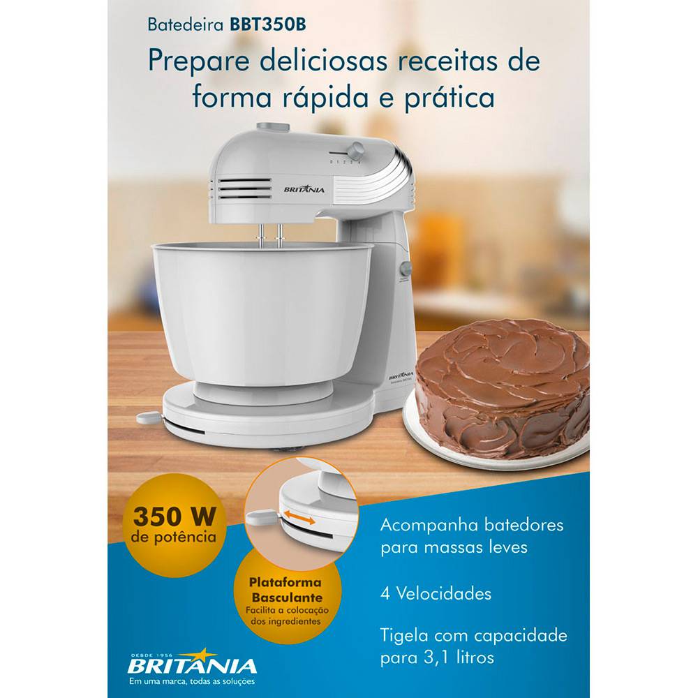 Batedeira Britania Bbt350b Branca