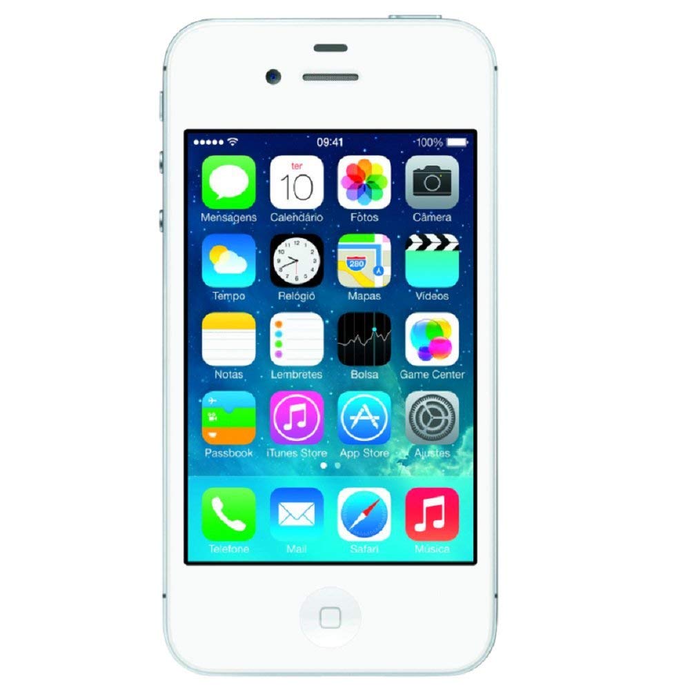 Apple Iphone 4S 8GB,Single, 3G, IOS, Câm 8MP, Tela 3.5”, Wi Fi Branco