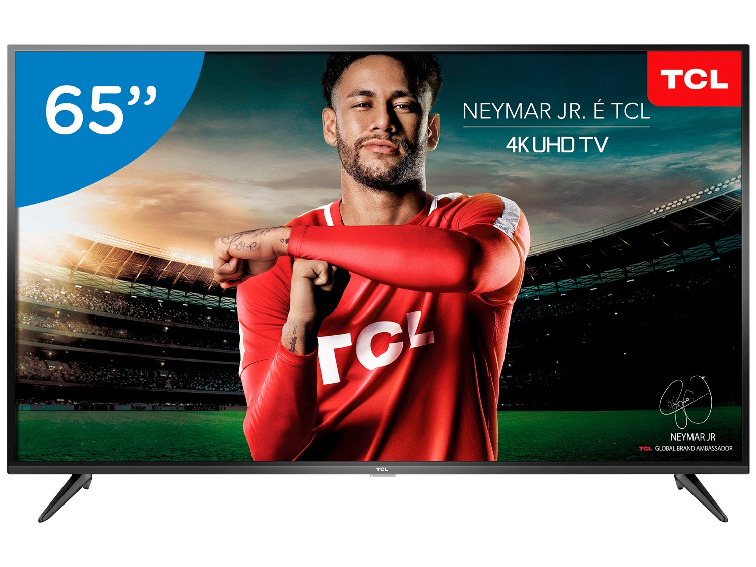 Smart TV 4K LED 65” TCL P65US HDR Wi-Fi – Conversor Digital 3 HDMI 2 USB 65″