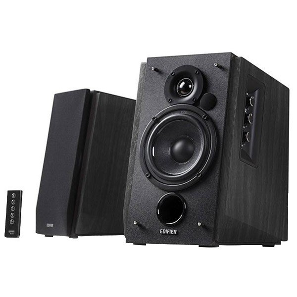 Caixa de Som Bluetooth Edifier 2.0 66W R1700BT Preto Duas entradas RCA, Painel lateral Handy, Controle remoto