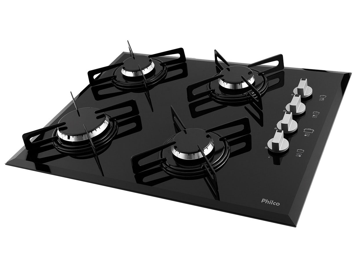 Cooktop 4 Bocas Philco Cook Chef 4 – à Gás GLP Acendimento Automático