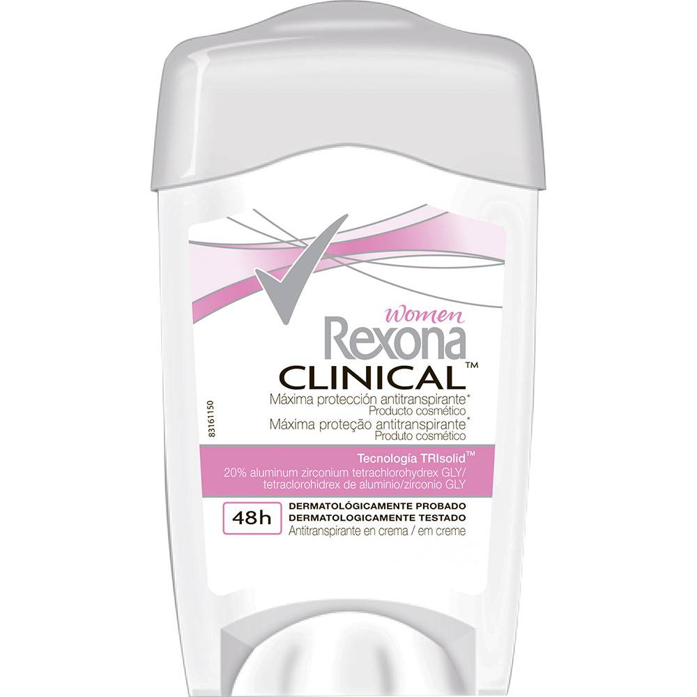 Desodorante Antitranspirante Creme Rexona Women Clinical 48g