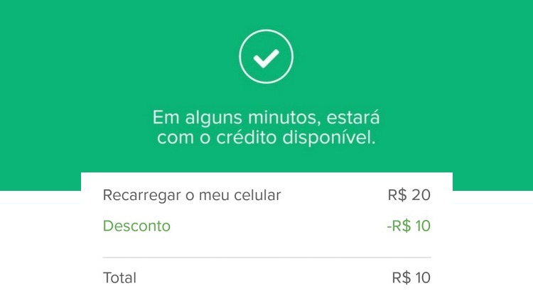 Recarga TIM com desconto de 50%