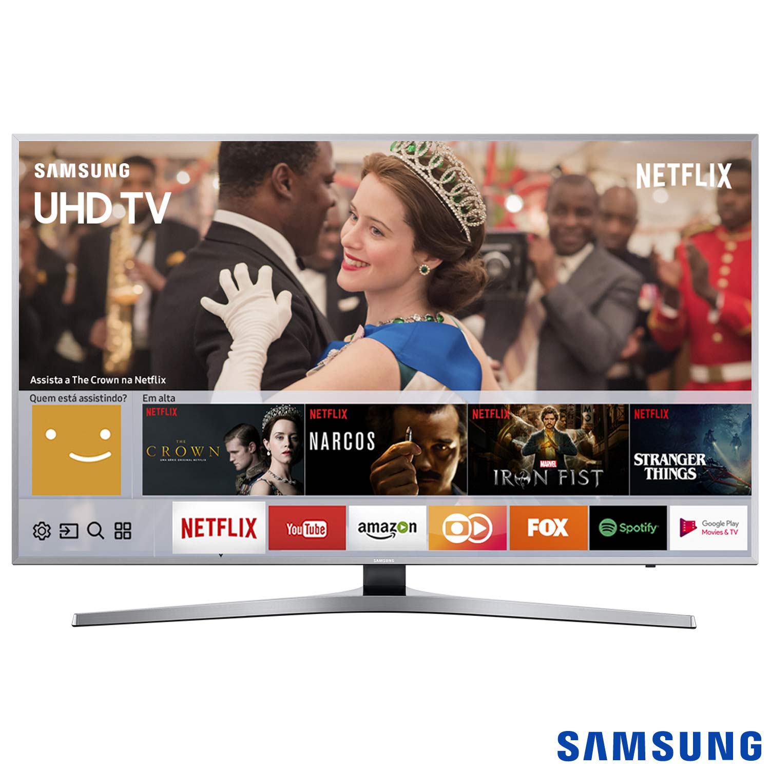 Smart TV 4K Samsung LED 55” com Smart Tizen e Wi-Fi – UN55MU6400GXZD – SGUN55MU64PTA_PRD