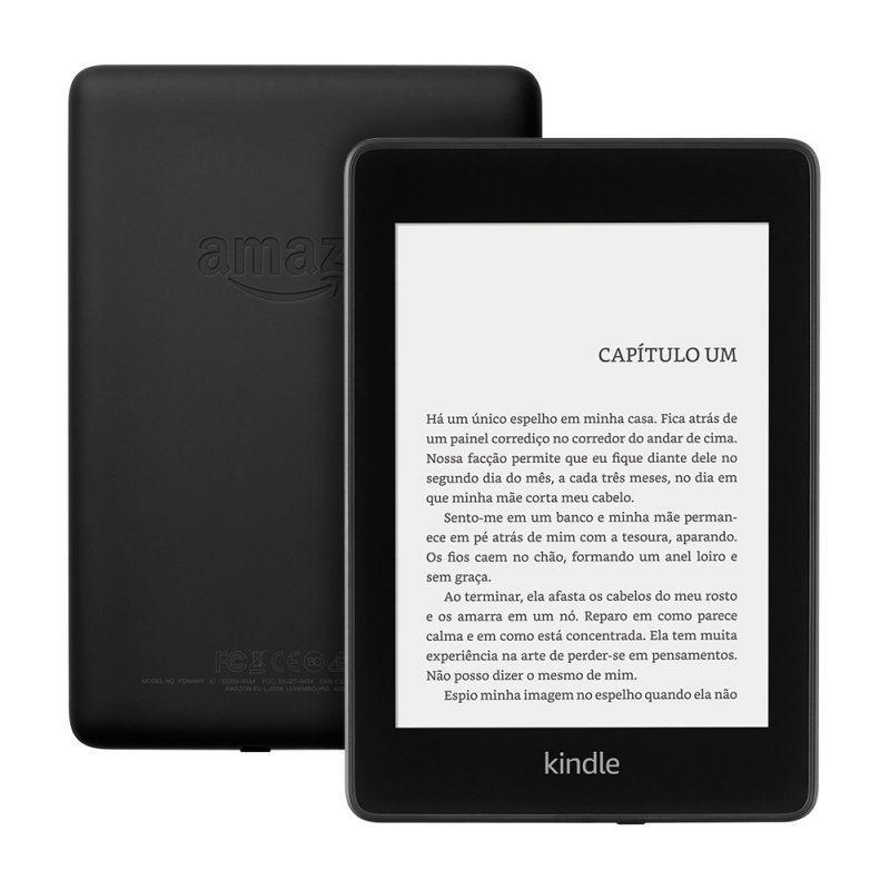 E-Reader Amazon Novo Kindle Paperwhite Preto 8GB Wi-fi à Prova D Água Tela 6 Iluminação Embutida