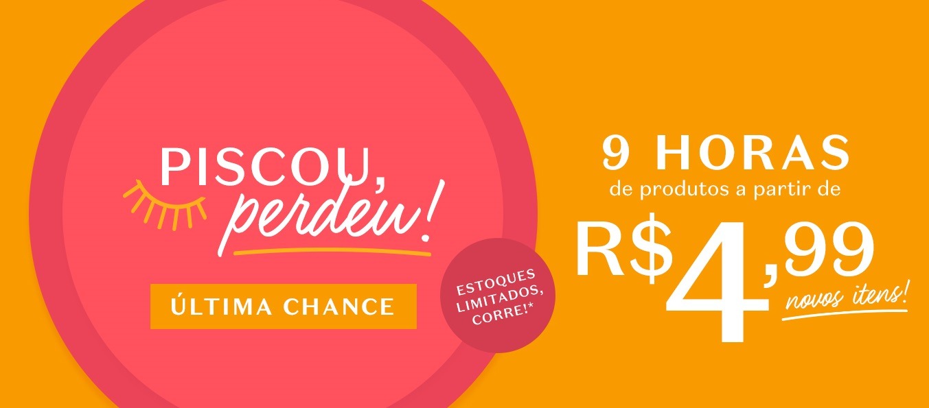 Promoção Piscou Perdeu – Produtos de Beleza a partir de R$ 4,99 – O Boticário