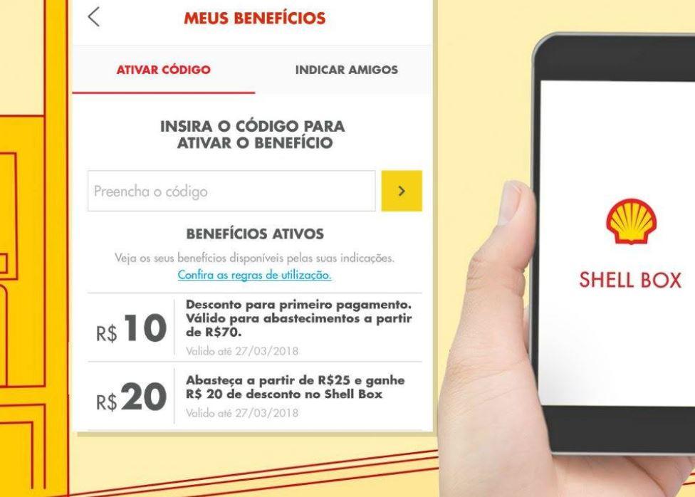 Abasteça 25,00 de combustível e pague 15,00 com APP Shell Box