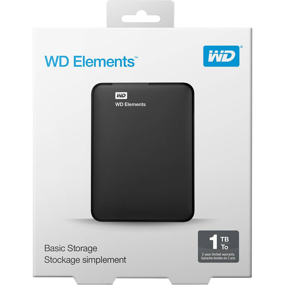 HD Externo Portátil WD Elements 1TB USB 3.0