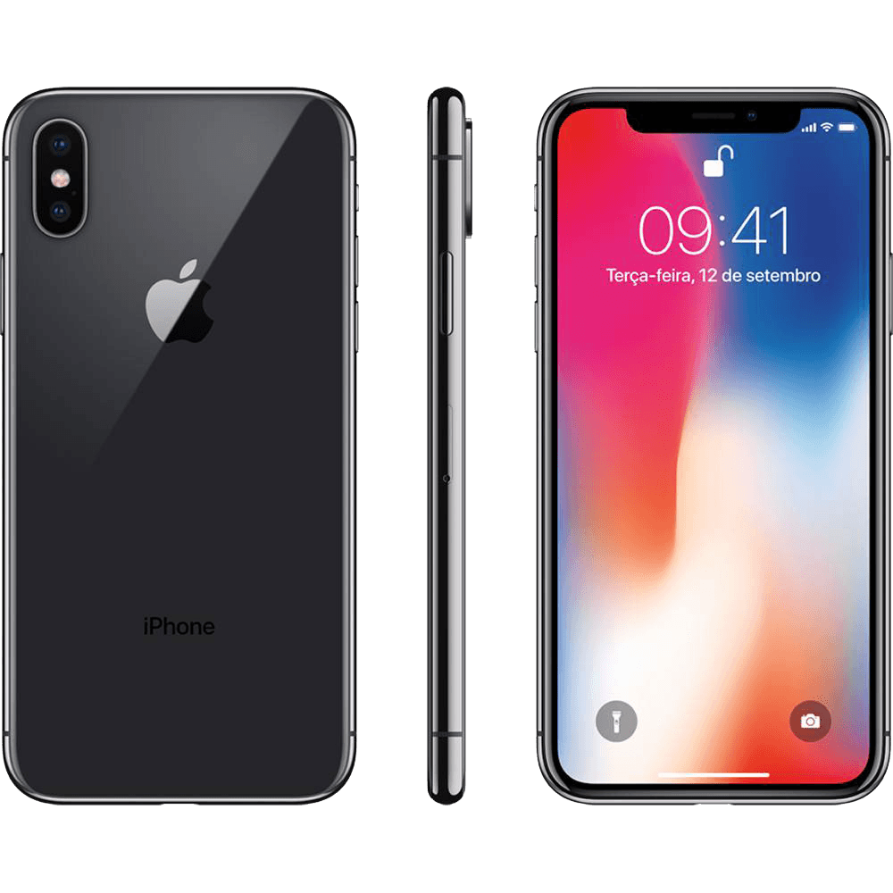 iPhone X Cinza Espacial 64GB Tela 5.8″ IOS 11 4G Wi-Fi Câmera 12MP – Apple