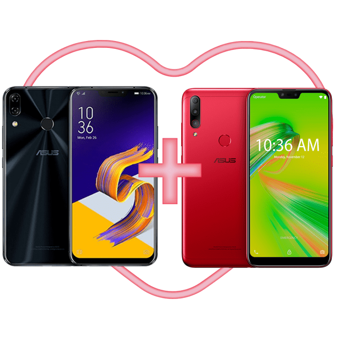 ZenFone 5Z 8GB/256GB Preto + ZenFone Max Shot 4GB/64GB Vermelho
