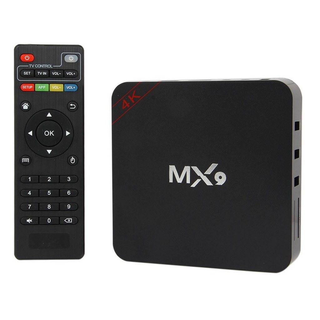 Smart TV Box JLY Android 7.1 MX9 4K Preto Resolução 1080p, Processador RK3229, Quad Core