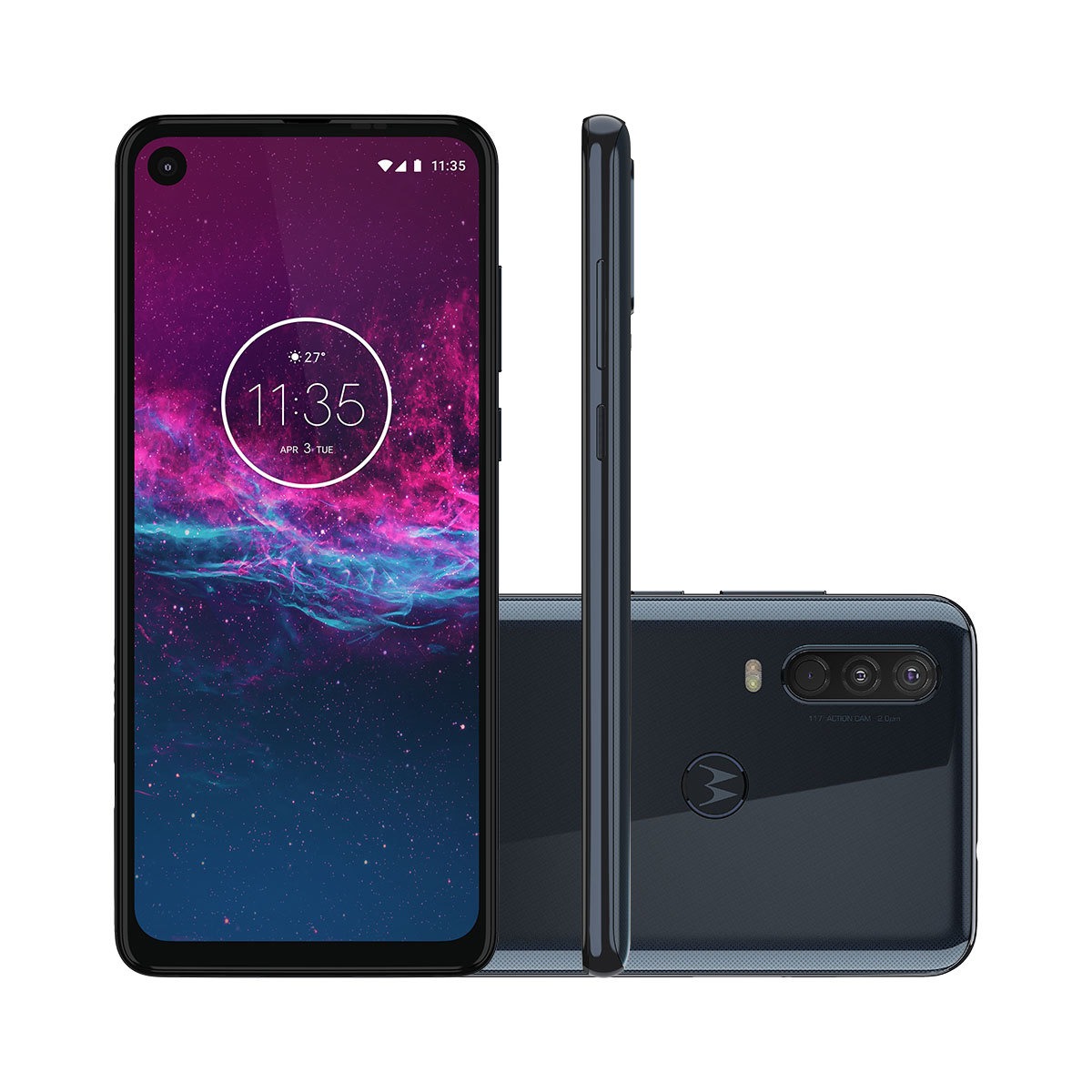 Smartphone Motorola One Action 128GB Azul Denim 4G Tela 6.3″ Câmera Tripla 16MP Selfie 12MP Android 9.0 Pie