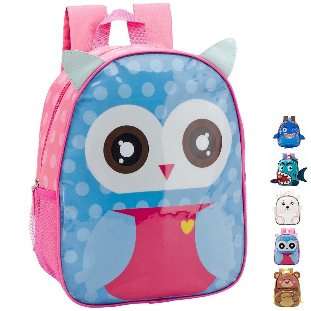 Mochila Escolar Infantil Unissex Mochila de Bichinhos