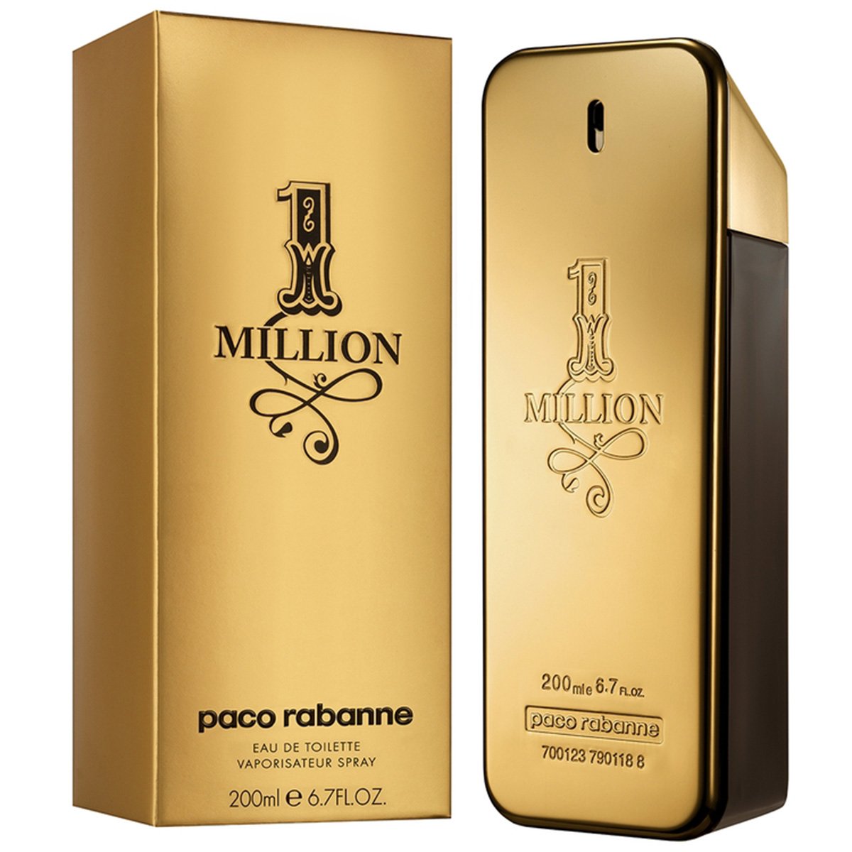 Perfume Masculino One Million Paco Rabanne Eau de Toilette 200ml – Incolor