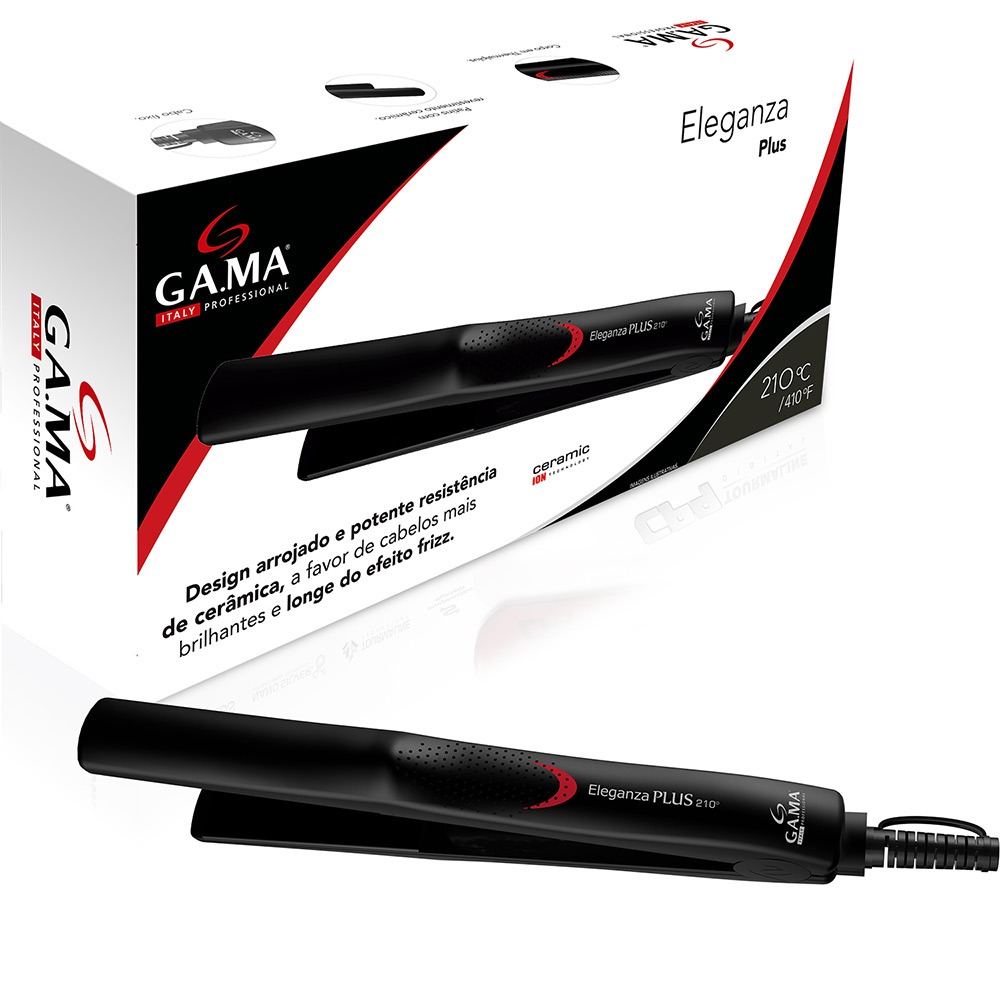 Prancha Ga.Ma Eleganza Plus Bivolt Preta