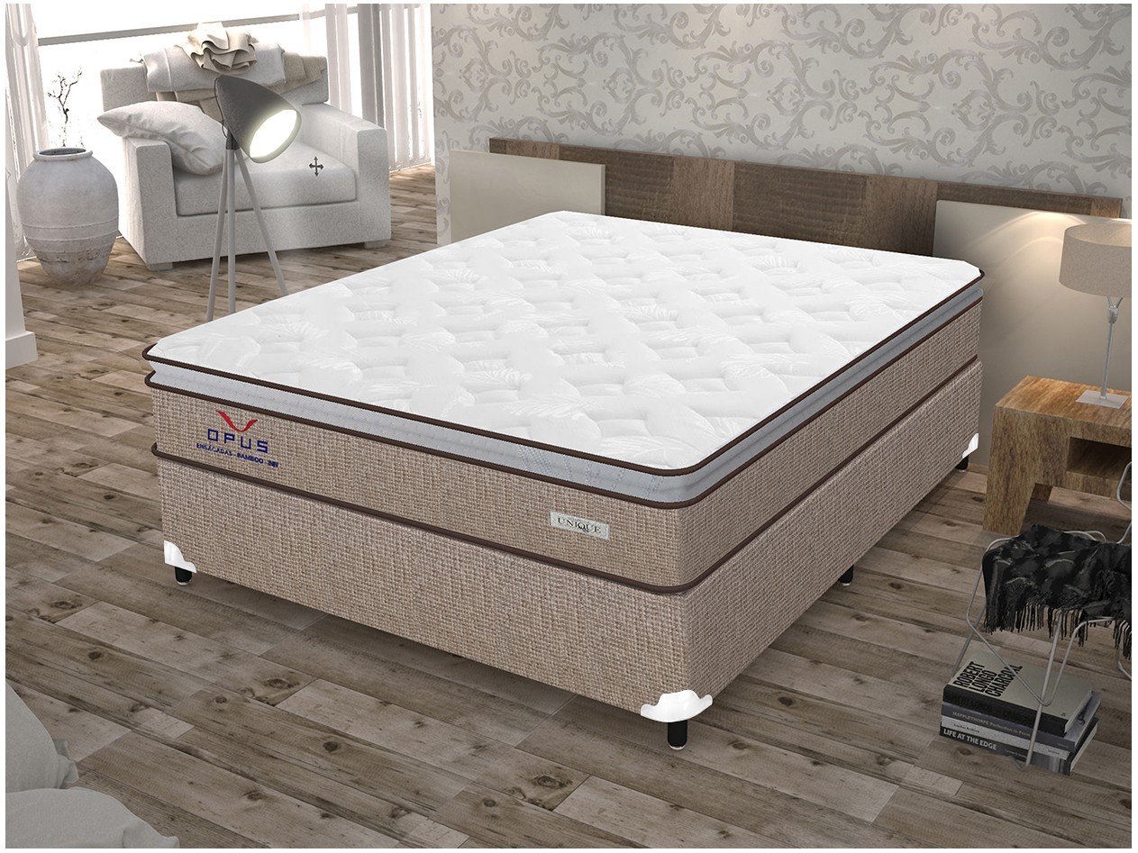 Cama Box (Box + Colchão) Casal Molas – Ensacadas 65cm de Altura Plumatex Ópus