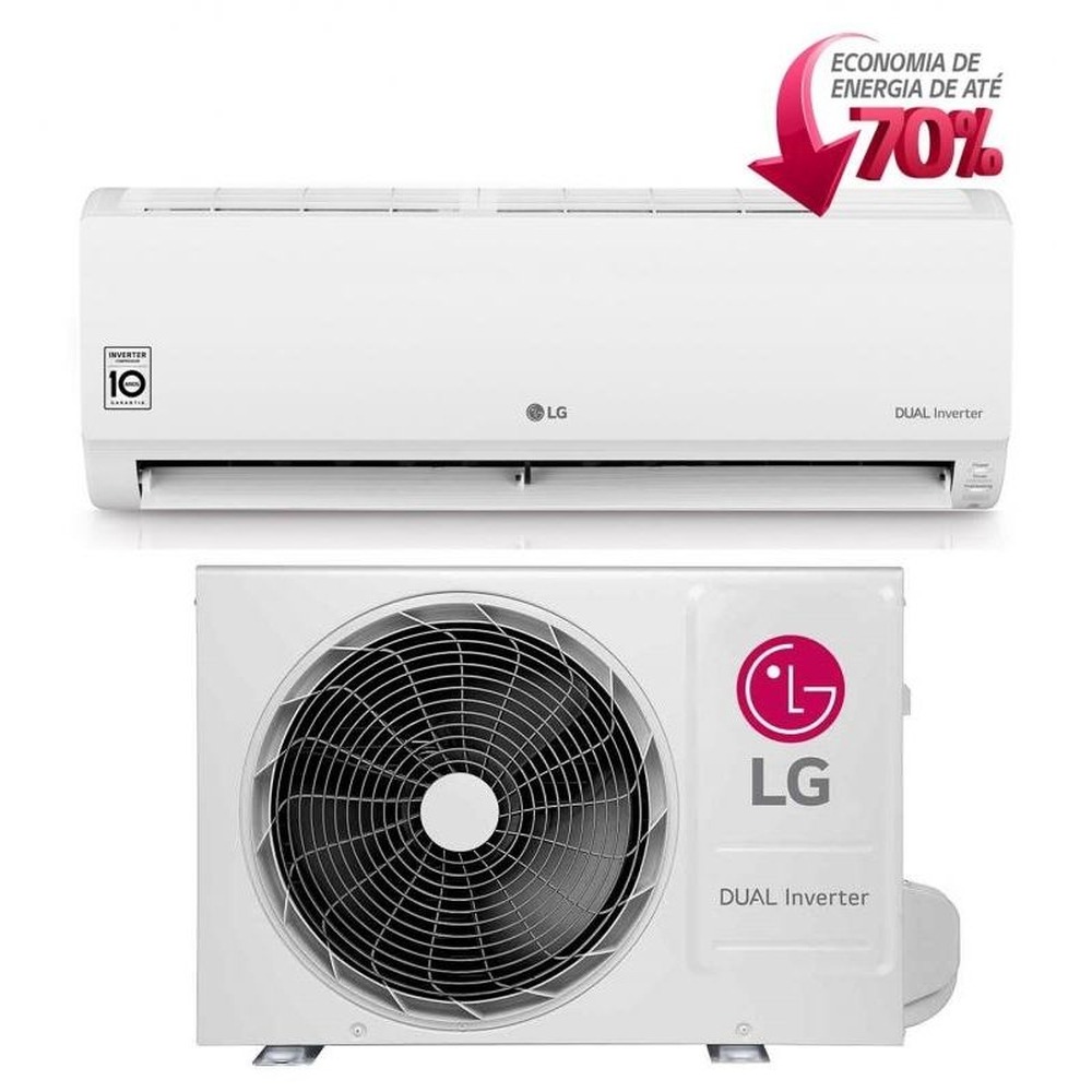Ar Condicionado Split HW LG Dual Inverter 9000 Btus Quente/Frio 220V S4NW09WA5WA.EB2GAMZ