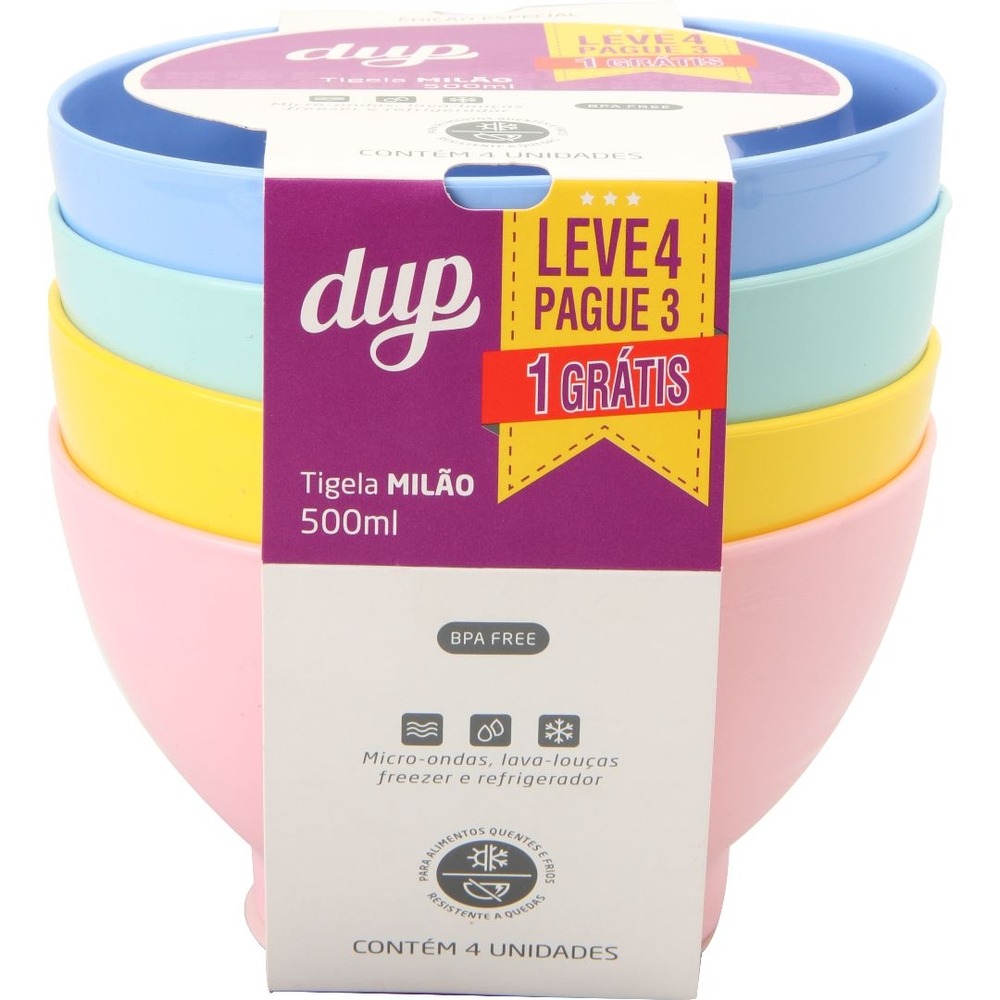 Kit Tigela Milao Lv 4 Pg 3 Dup