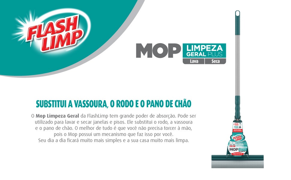 Mop Limpeza Geral Plus Flash Limp Verde