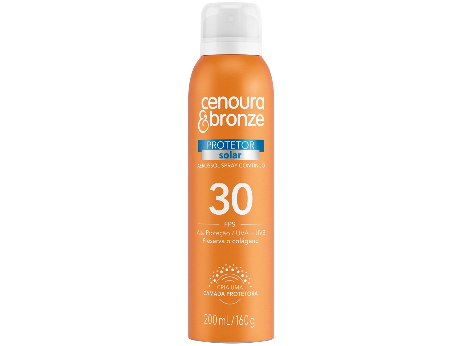 Protetor Solar Corporal Cenoura e Bronze – FPS 30 Aerosol Spray Contínuo 200ml
