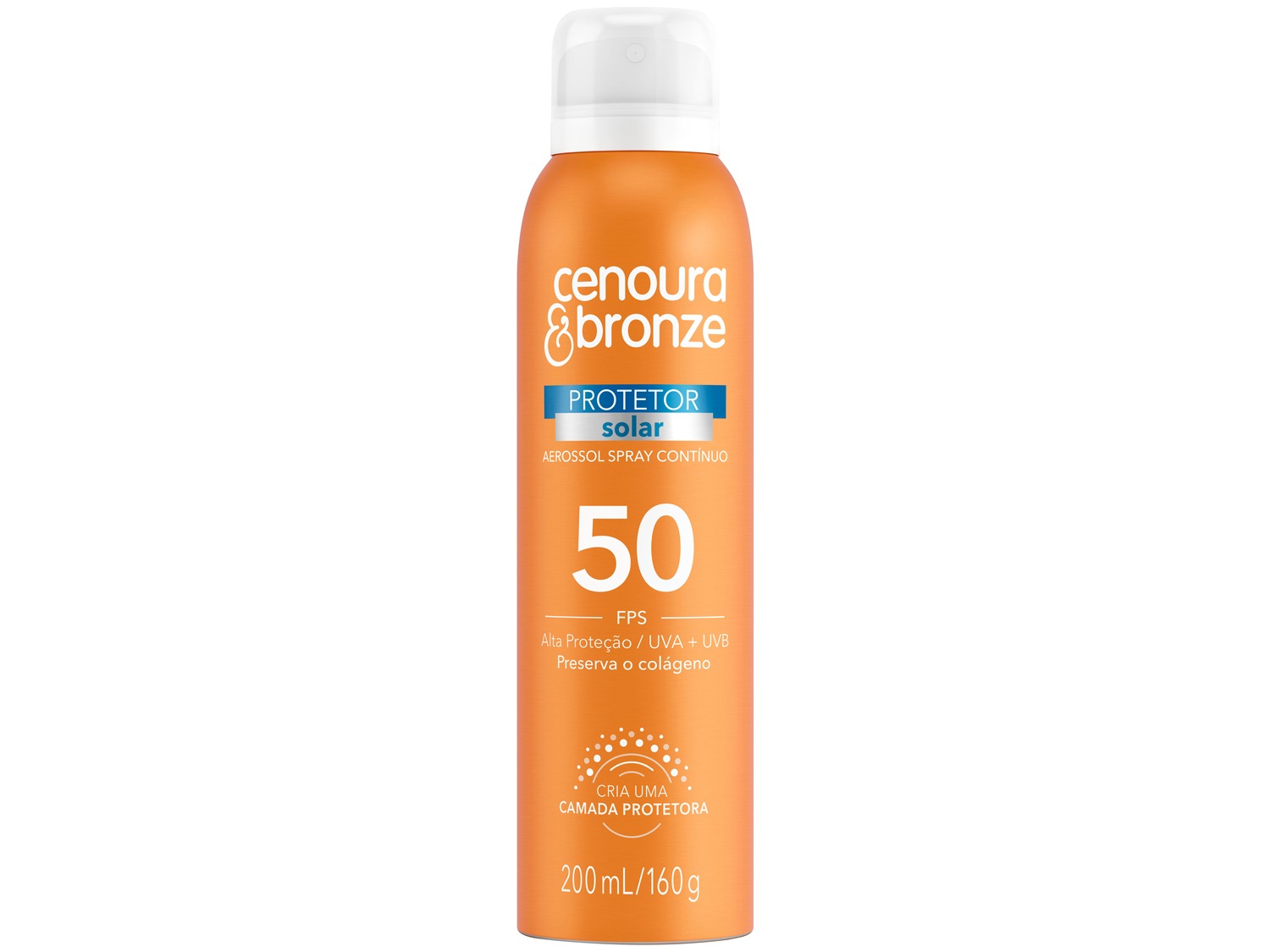 Protetor Solar Corporal Cenoura e Bronze – FPS 50 Aerosol Spray Contínuo 200ml