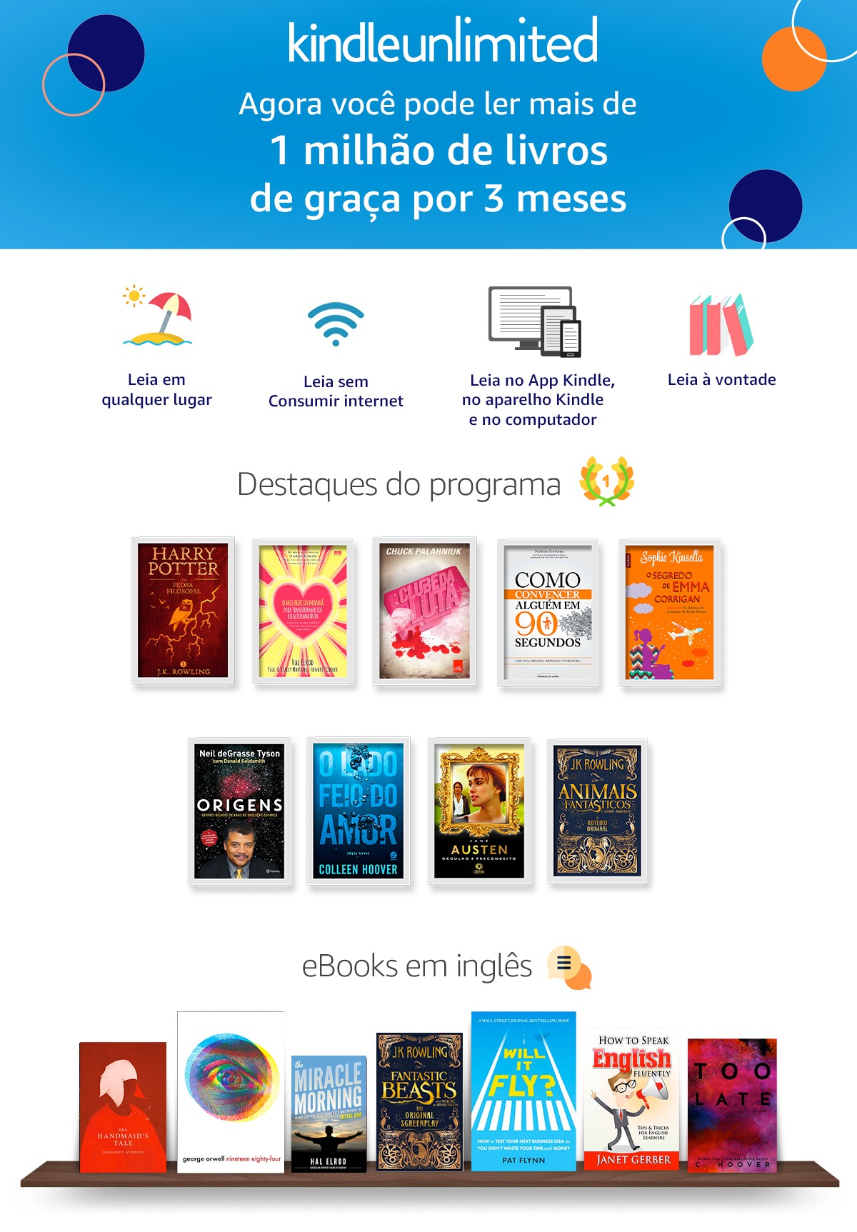 3 meses de Kindle Unlimited Grátis!
