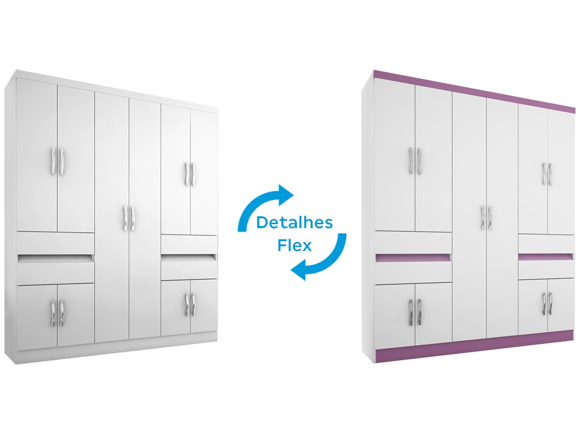 Guarda-roupa Casal 10 Portas 4 Gavetas Araplac – 1430