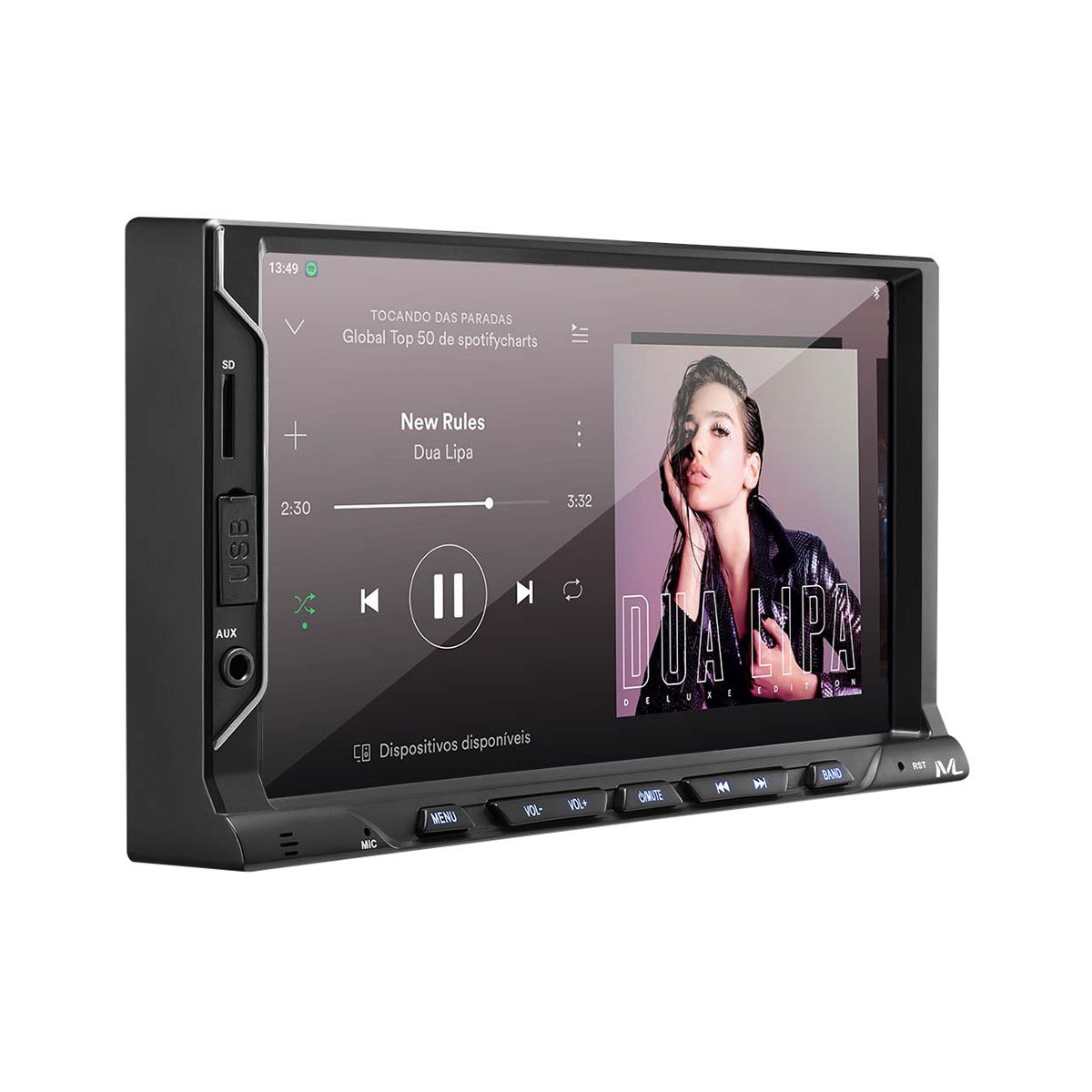 Som Automotivo Multilaser Evolve Fit S P3340 USB, Micro SD, Auxiliar, Bluetooth, MP3, WMA e WAV