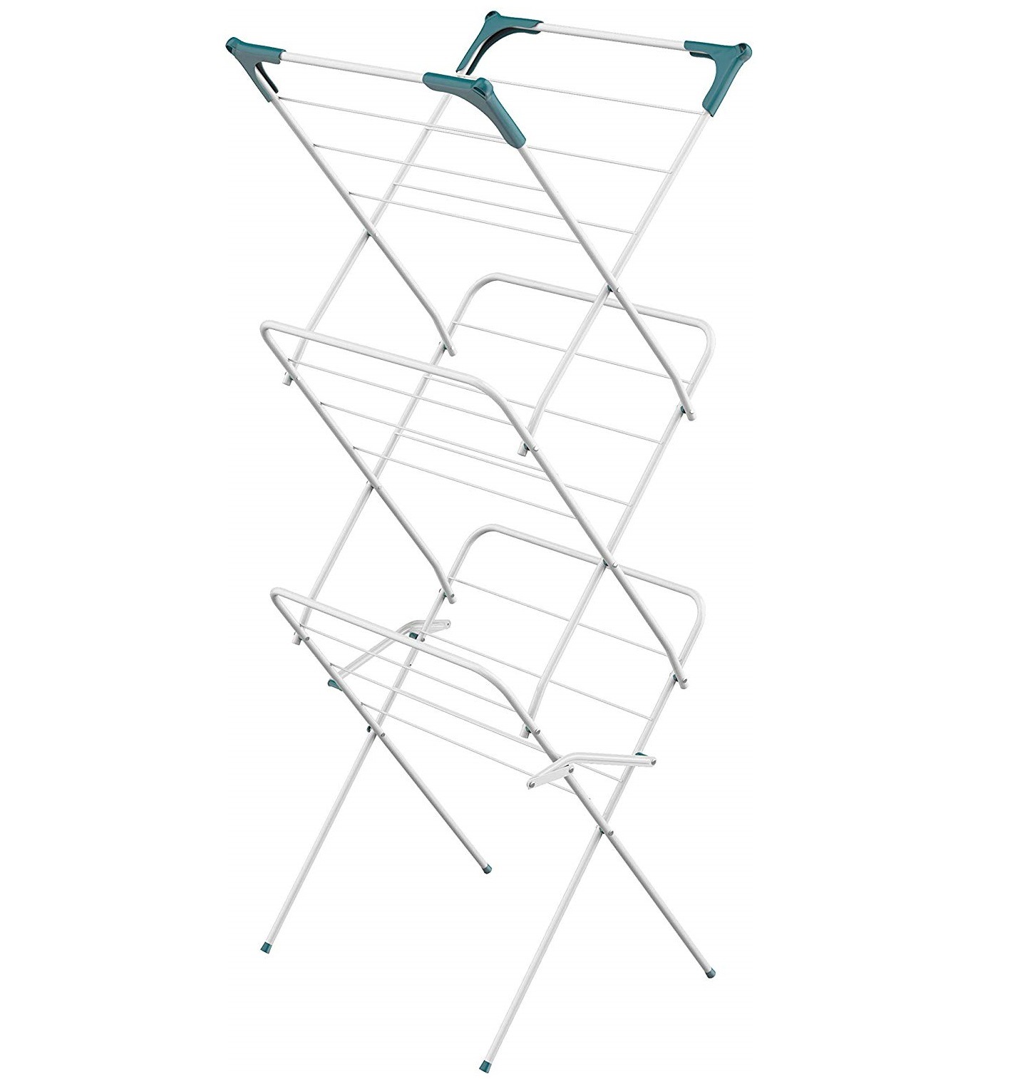 Varal De Chao Vertical 3 Andares 8 Metros, Flash Limp, Branco