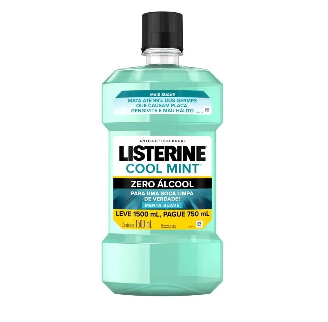 Enxaguatório Bucal Zero, Listerine, 1.5 L