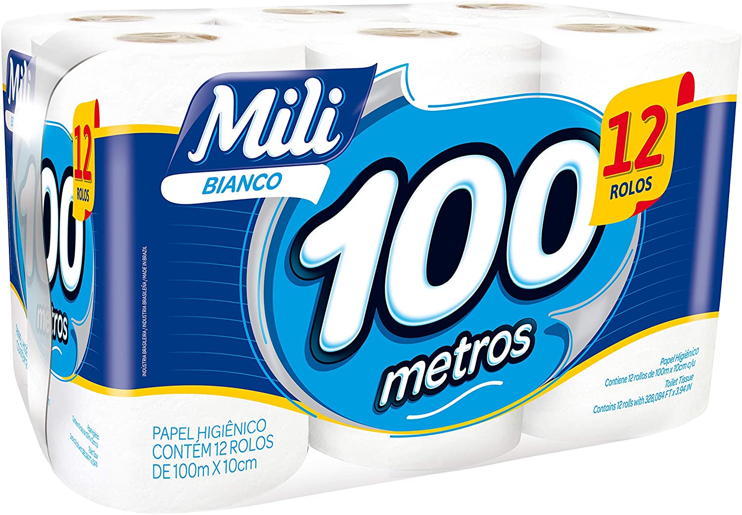 Mili Papel Higiênico Bianco Neutro 12 Rolos