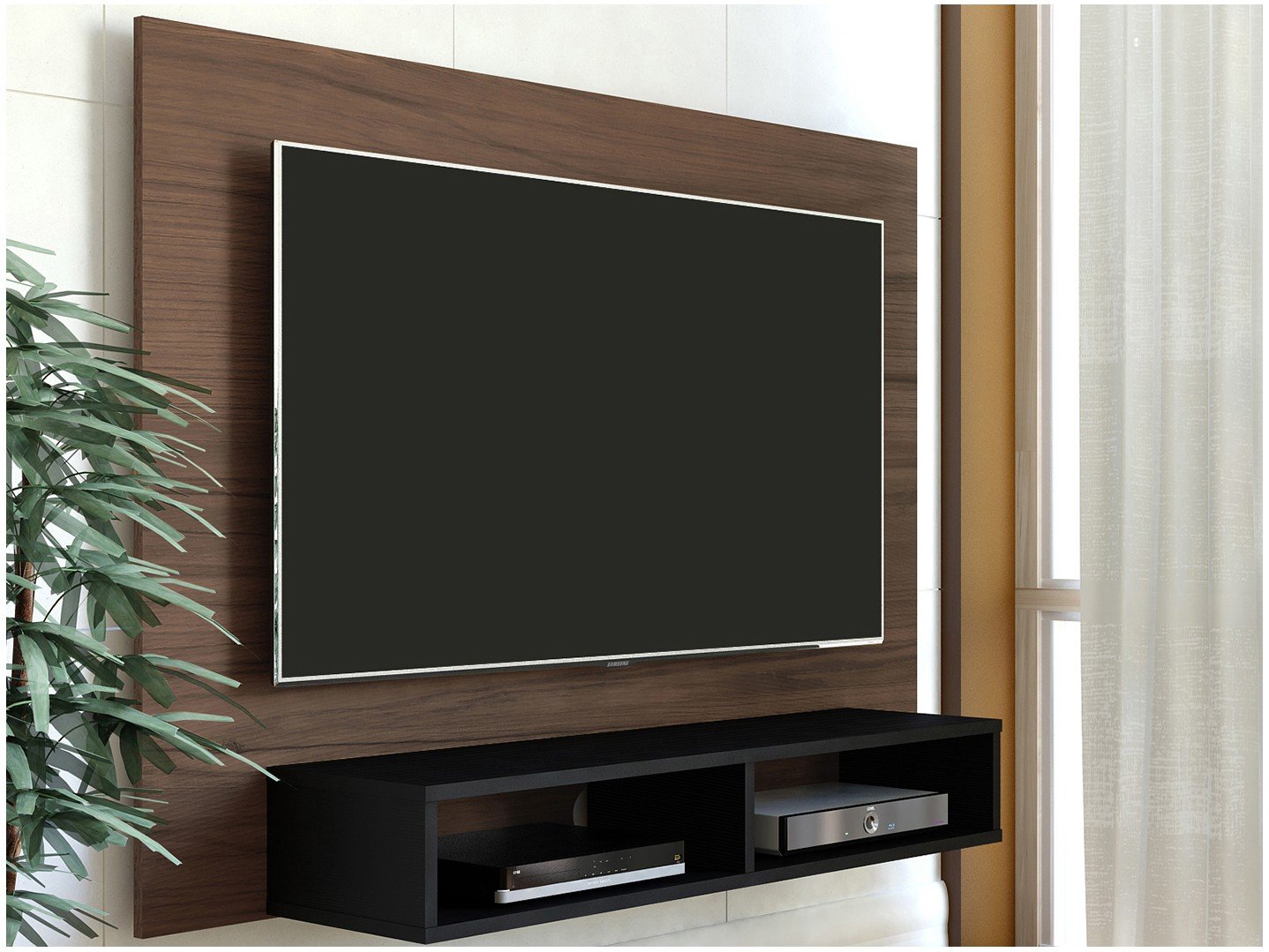 Painel para TV com Suporte até 42” Flash – 1 Prateleira Artely