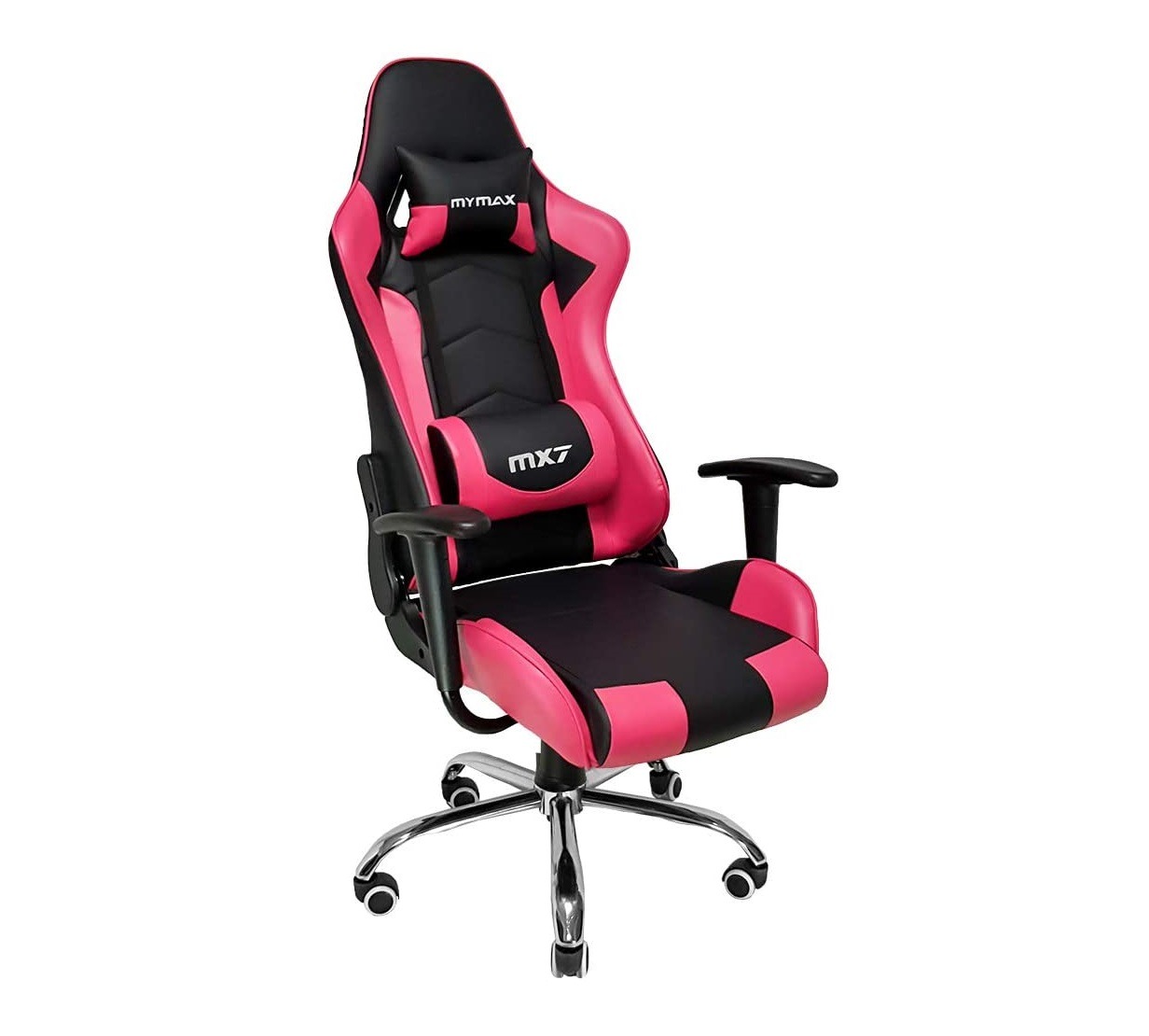 Cadeira Gamer MX7 Giratoria Preto/Rosa, Mymax, 25.009069, Rosa e preto