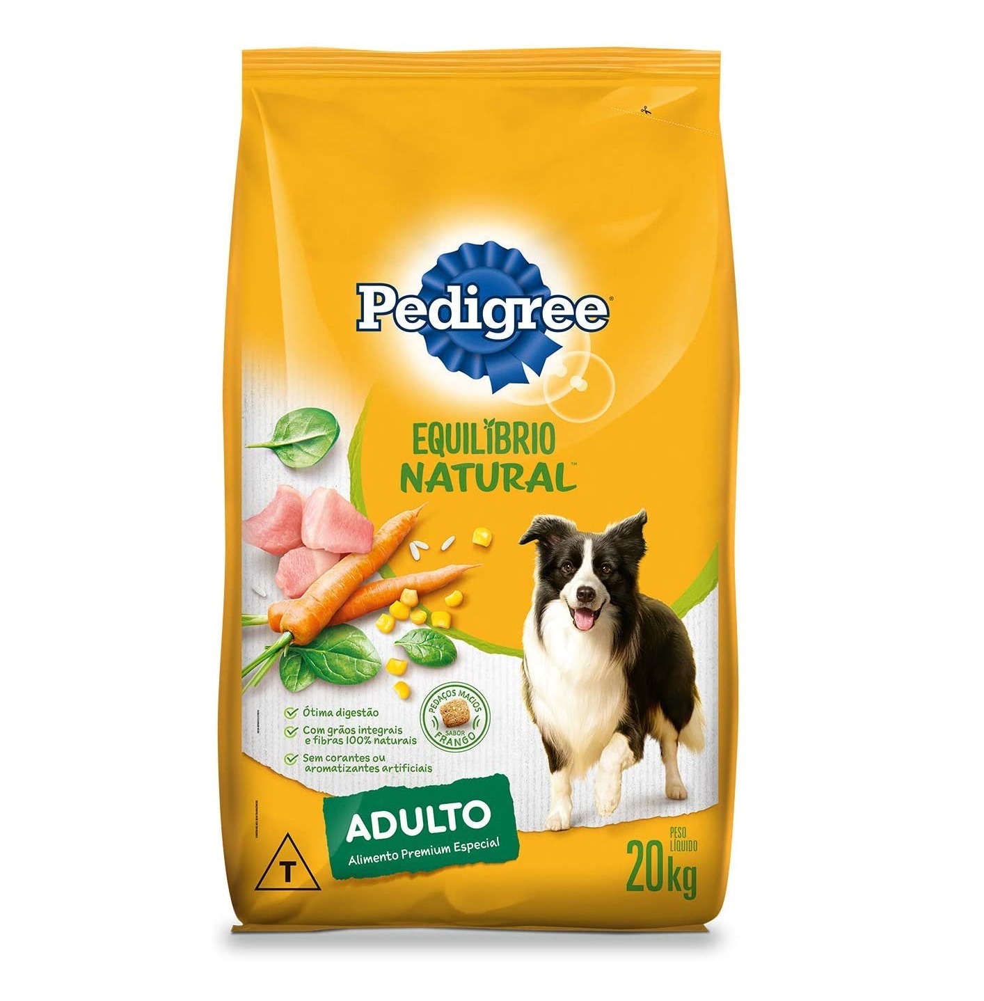 Ração Para Cachorros Pedigree Equilíbrio Natural Adultos Raças Médias e Grandes 20kg