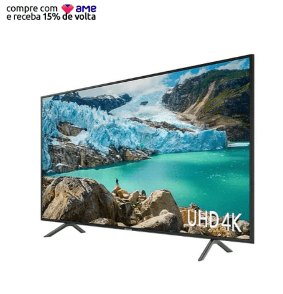 Smart TV LED 55 Polegadas Samsung 55RU7100 Ultra HD 4K Digital 3 HDMI 2 USB Wi-Fi