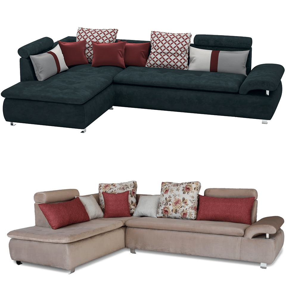 Sofá de Canto Umaflex Encanto II em Tecido Suede