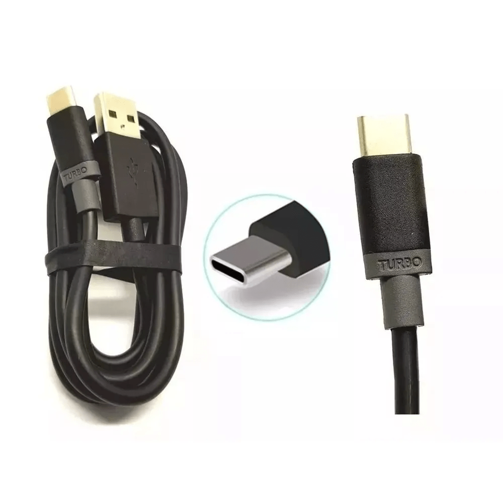 Cabo Usb Tipo C Turbo Power Original Motorola Moto G6 Plus G7 One X4 Z2 Z3 Play Preto Usb-C C056