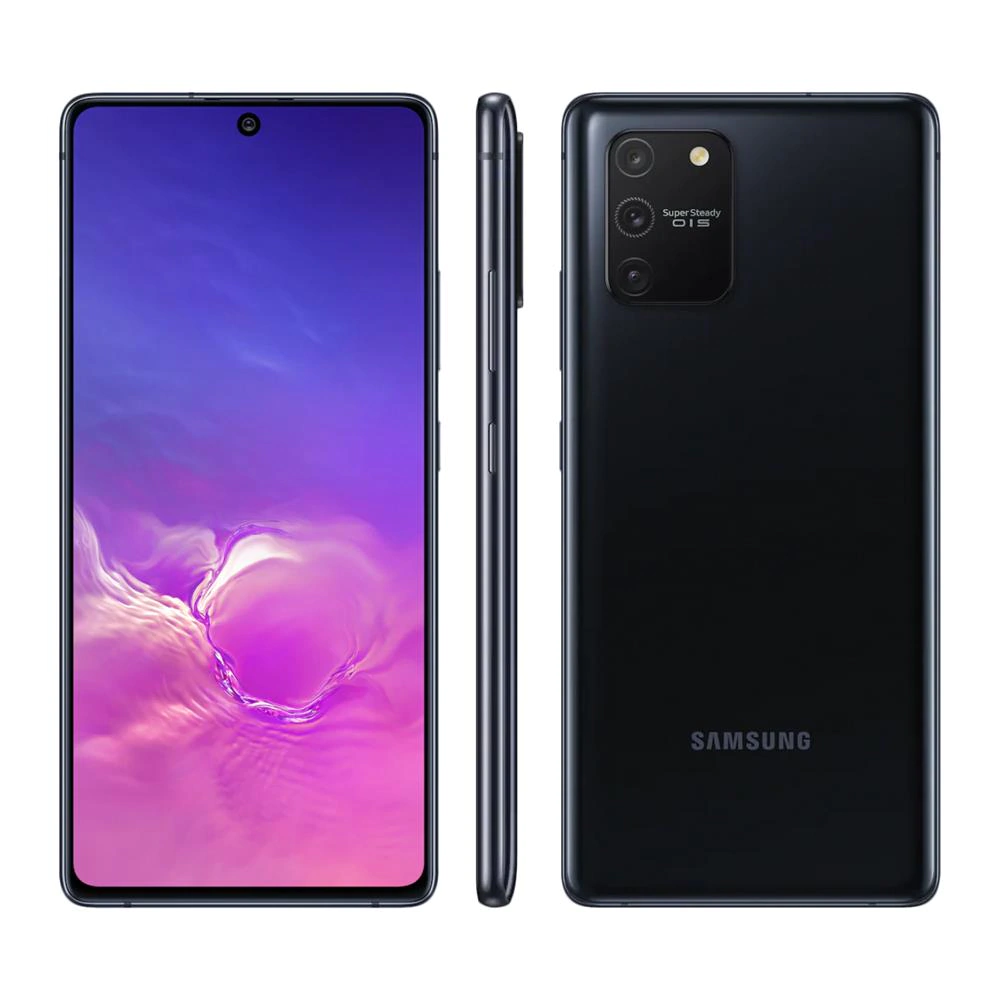 Smartphone Samsung Galaxy S10 Lite Preto 128GB, 6GB RAM, Tela Infinita de 6.7″, Leitor Digital na Tela, Câmera Traseira Tripla e Android 10.0