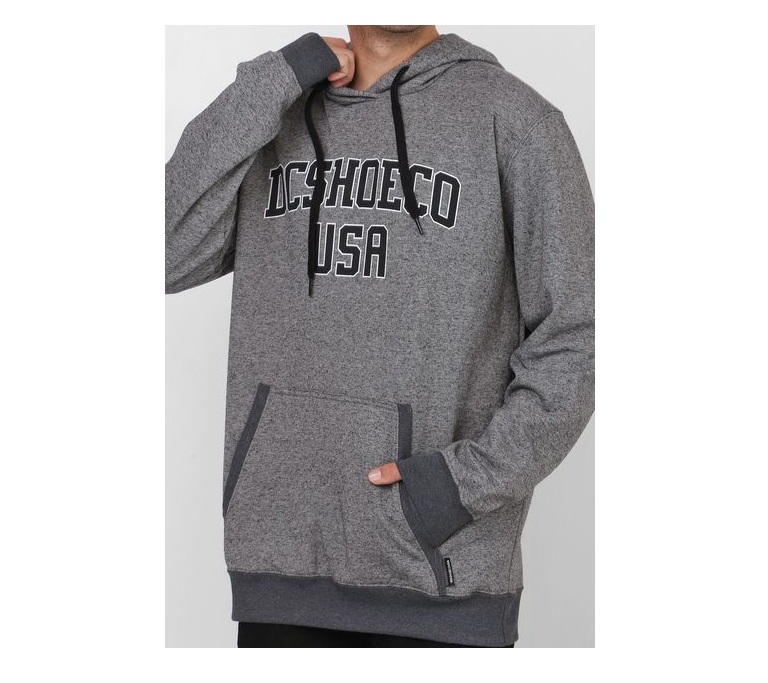 Moletom Flanelado Fechado DC Shoes Shoecousa Cinza