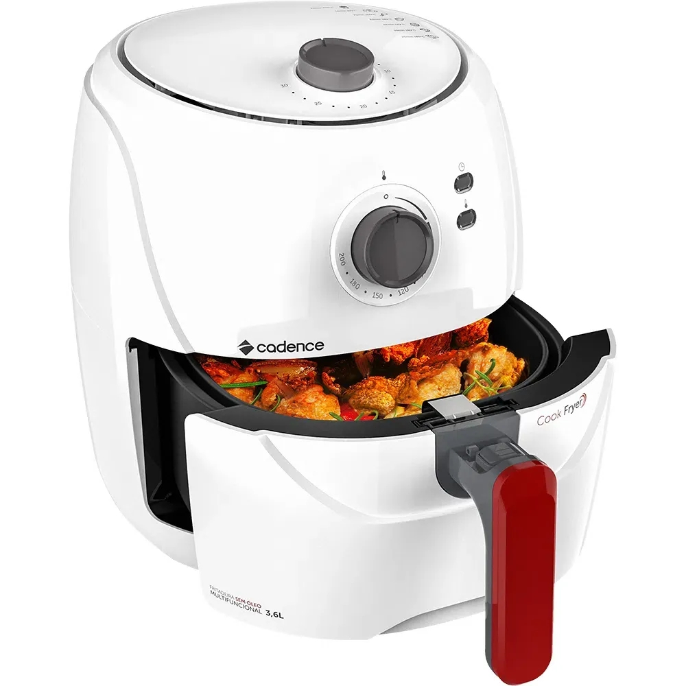 Fritadeira Sem Óleo 3,6L Cadence Cook Fryer Branca