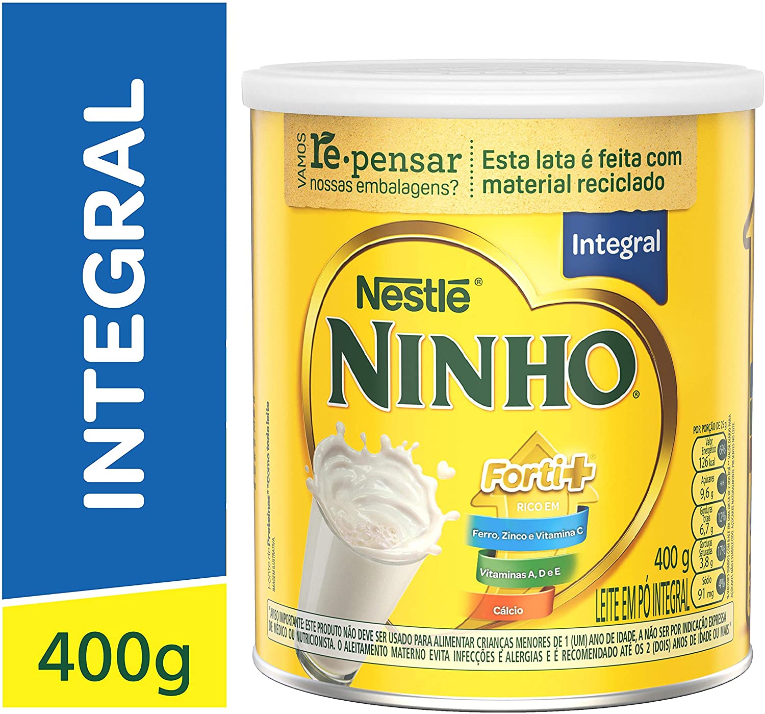 Leite em Pó, Forti+, Integral, Ninho 400g