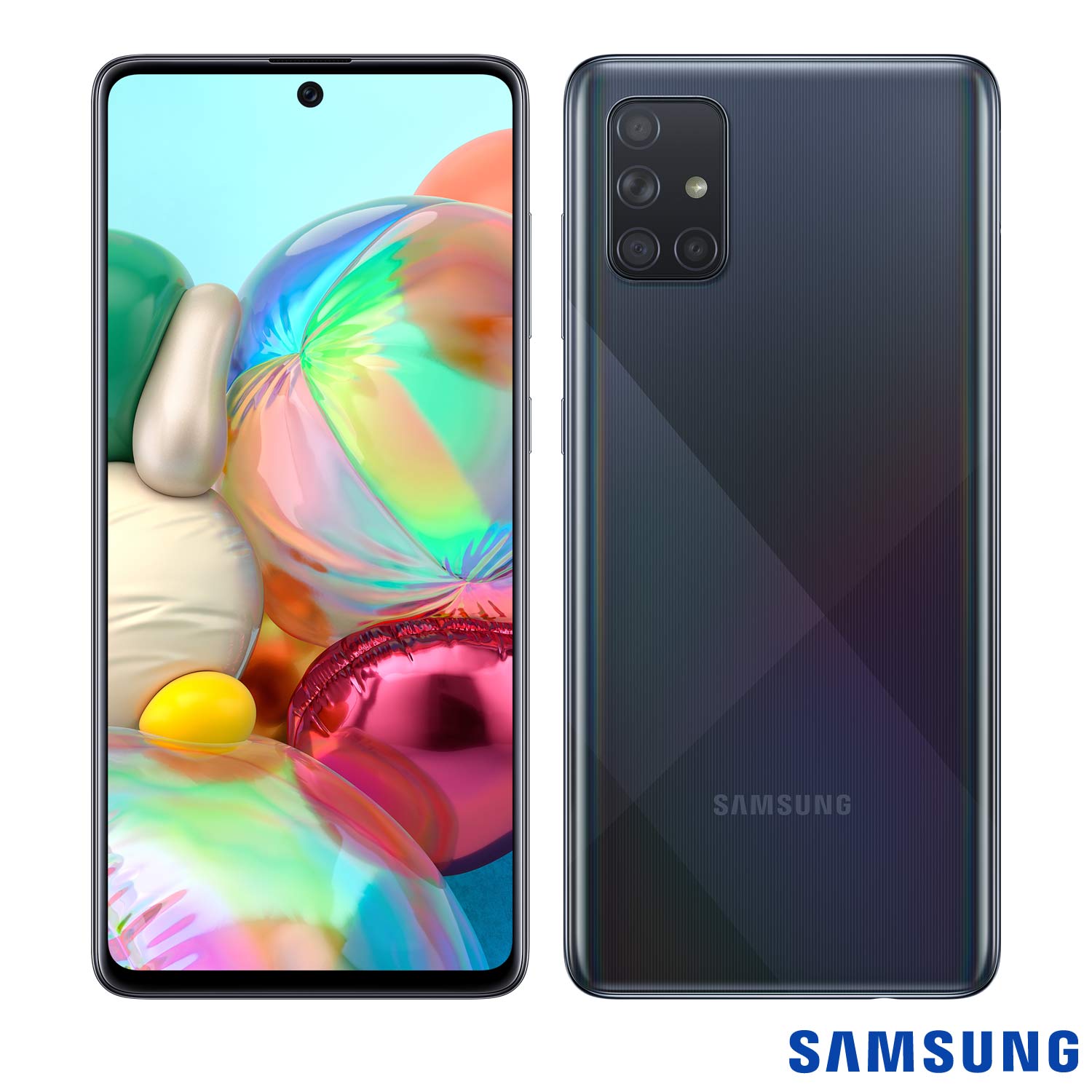 Samsung Galaxy A71 Preto, Tela de 6,7″, 4G, 128GB e Câmera Quádrupla de 64MP+12MP+5MP+ 5MP – SM-A715FZKJZTO